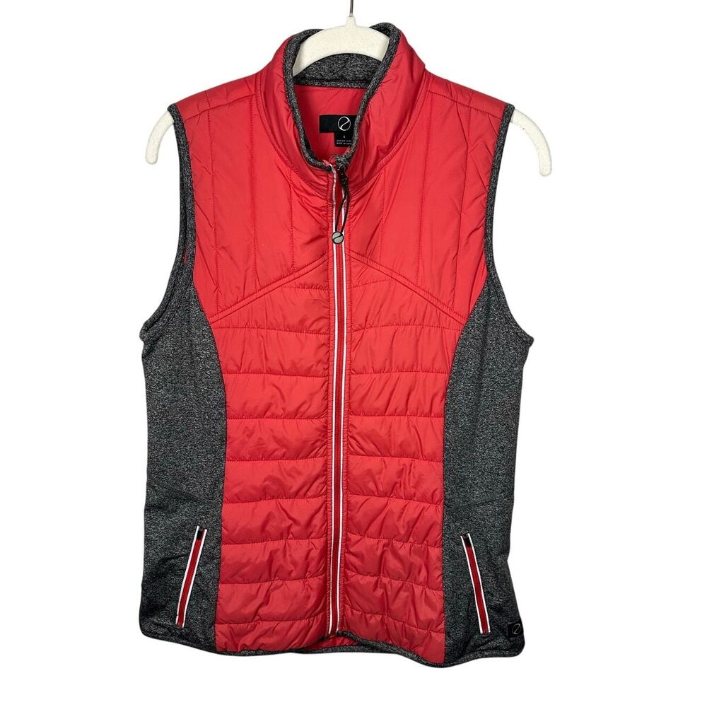 Kyodan Gray & Pink Quilted Puffer Vest Women’s Small